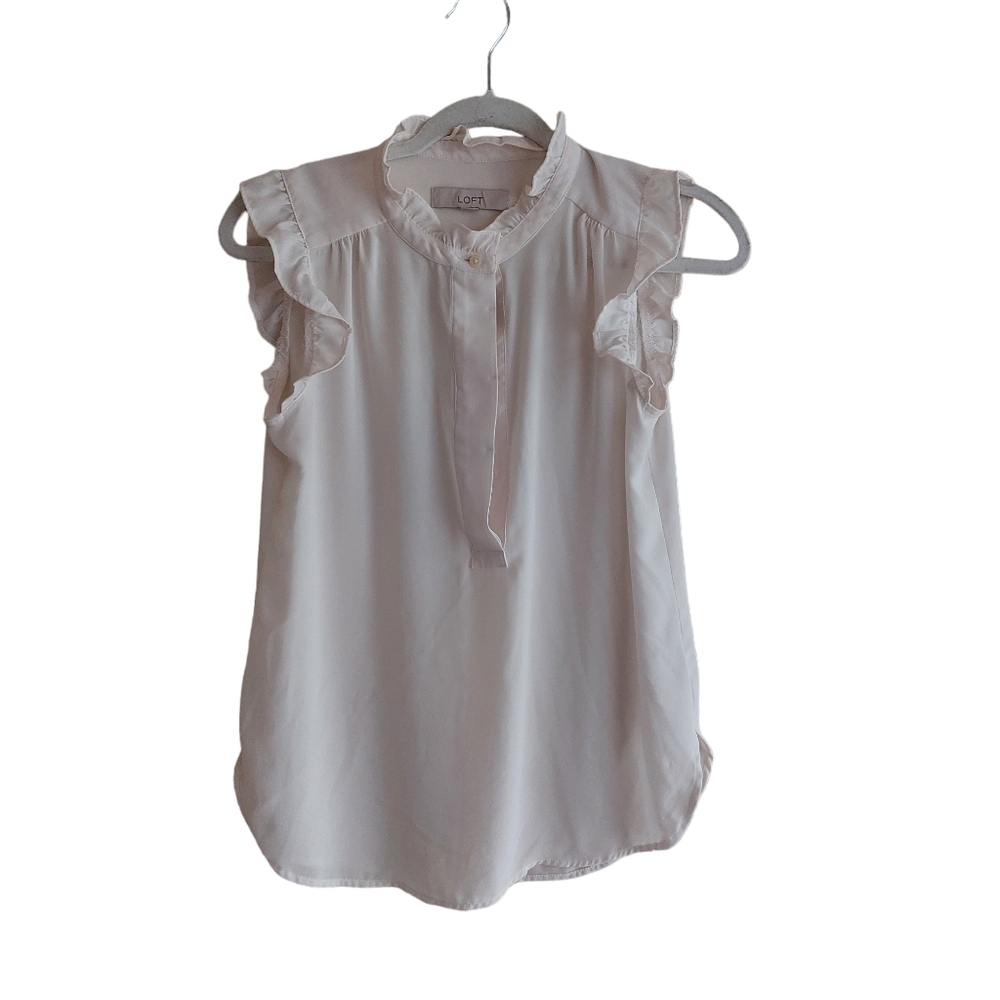 Loft Sleeveless Button Front Casual Blouse- size XS